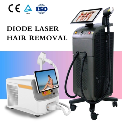 4cm2 Trio Mesin Penghilang Rambut Laser Stasioner Diode 755nm 808nm 1064nm panjang gelombang