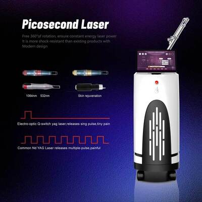 750ps Picosecond 1064nm 755nm 532nm Q Switched Nd Yag Laser Tattoo Removal Mesin Laser Picosecond Harga Laser Picosecond