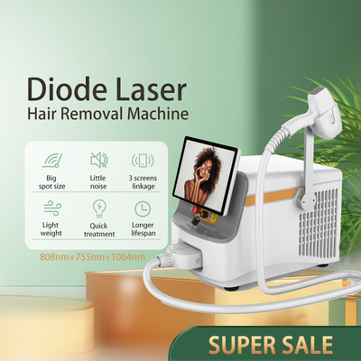 Mesin Penghilang Rambut Laser Medis Portable 808nm-810nm CE Disetujui