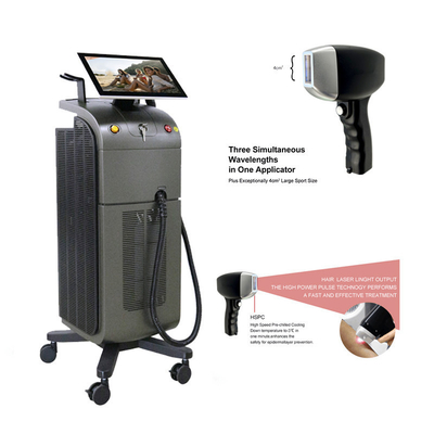 4 Waves Diode Hair Removal Laser Mesin Kecantikan 2000W CE persetujuan
