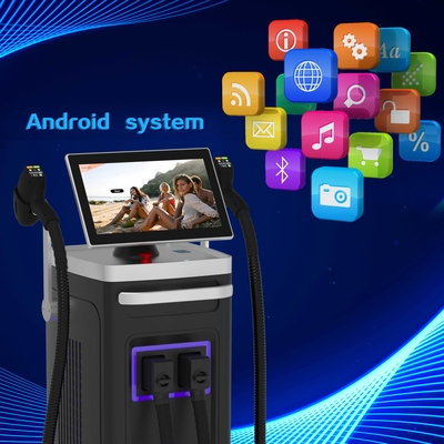 3000W High Power Handle 808nm Diode Laser Hair Removal Machine Dengan 6 Kepala Pengobatan yang Dapat Diganti