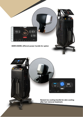 Peralatan kecantikan 808nm Penghilang Rambut Medis Mesin Laser Diodo Empat Gelombang