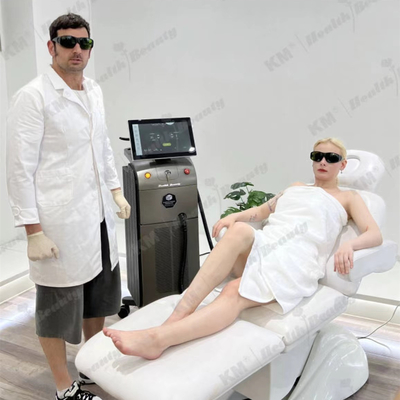 810nm 808nm Diode Ice Laser Machine 3 Wave Untuk Peningkatan Kulit / Pore Remover