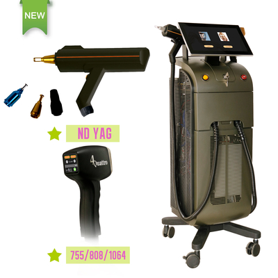 808nm Diode Laser Hair Removal Yag Mesin Penghilang Tato untuk Depilasi Wajah Peralatan Salon Kecantikan