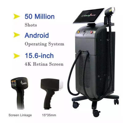 Pelatihan Rincian 15 inci 4 panjang gelombang Diode Laser Hair Removal Device dengan layar sentuh