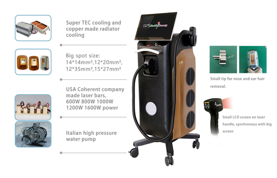 USB Update 808nm 755nm 1064nm 940nm Diode Laser Titanium untuk Penghapusan Rambut Permanen