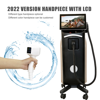 12*12 atau 12*20 atau 15*27 Mesin Penghilang Rambut Laser Diode Ukuran Spot dengan Genggam Dua