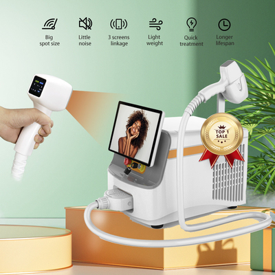 3 Panjang gelombang 808nm 755nm 1064nm Diode Laser Hair Removal Device dengan Ice Titanium