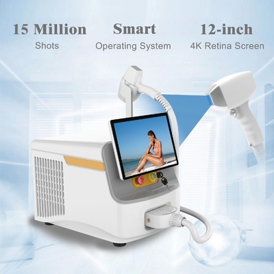 3 Panjang gelombang 808nm 755nm 1064nm Diode Laser Hair Removal Device dengan Ice Titanium