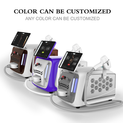 Portable NO Q Switch 755nm 808 Nm Diode Laser Hair Removal Machine Dengan Ukuran Spot Opsional