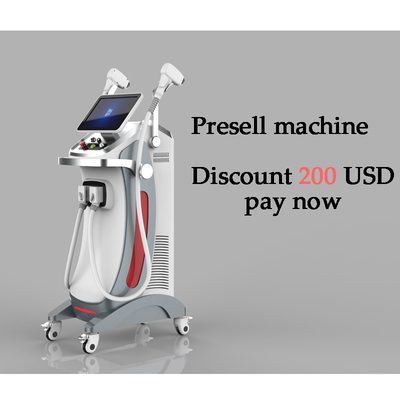 IPL Empat panjang gelombang Mesin Penghilang Rambut Laser Bebas Sakit Diode 755nm 808nm 940nm 1064nm