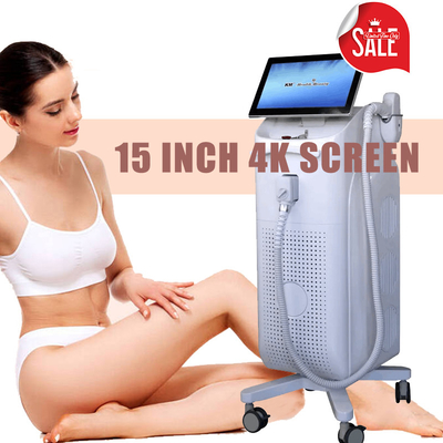 800W - 1600W Diode Laser Hair Removal Machine 3 Gelombang 808nm 755nm 1064nm