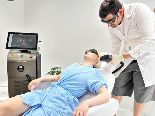 Mesin Penghilang Rambut Laser Komersial 3 Panjang Gelombang 1064nm Peralatan Laser Diode