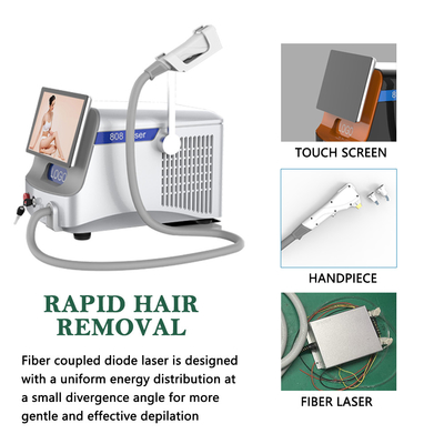 Advanced 1600W Fiber Coupled Diode Laser Hair Removal Machine Layanan OEM dan ODM