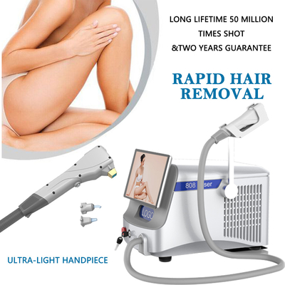 808nm Cold Fiber Laser Hair Removal Machine 14*14mm 7*7mm Ukuran titik