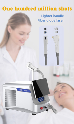 808nm Cold Fiber Laser Hair Removal Machine 14*14mm 7*7mm Ukuran titik