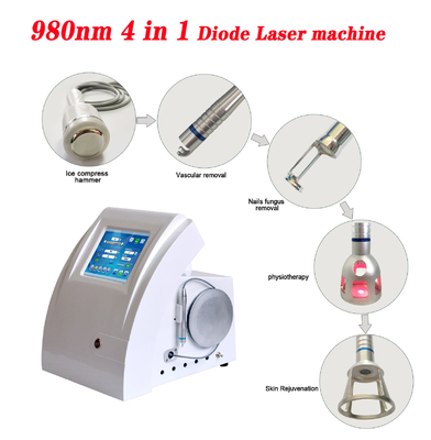 50W 980 Nm Diode Laser Spider Vein Removal Machine Untuk Solusi Pengobatan Pembuluh Darah