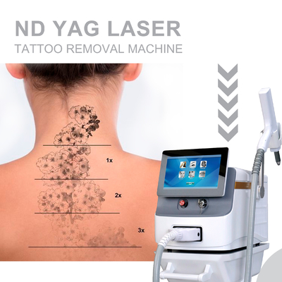 Long Pulse Nd YAG Laser Hair Removal Machine Portable Untuk Komersial