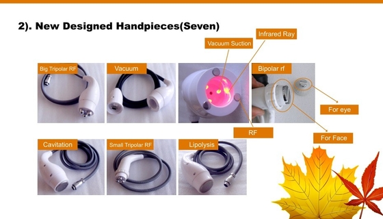 Komersial Cavitation RF Vacuum Slimming Machine 7 in 1 Untuk Pusat Kecantikan
