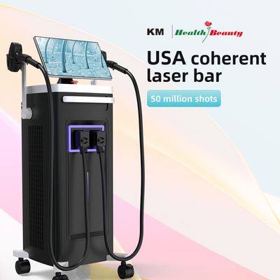 808 Diode Laser Ice Hair Removal Machine 4 panjang gelombang 1064nm Perubahan ukuran titik Sistem Android
