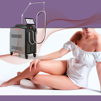 Long Pulse 2 In1 Alexandrite 1064nm ND YAG Nitrogen Cooling Fiber Conducted Laser Mesin Laser Penghapusan Rambut Permanen