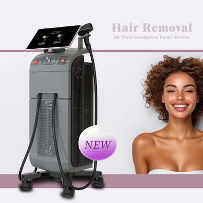 Jerman Mesin Penghilang Rambut Laser Dioda Tiga Gelombang 3 Gelombang 808 755 1064nm Dioda Es 2in1 Mesin Penghilang Rambut Laser Dioda