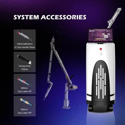 PicoSecond Laser 1064nm 532nm Tanda Lahir Penghapusan Tato Nd Yag Pico Laser Picosecond Picolaser Mesin Penghapusan Tato